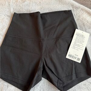 Lululemon Athletica Black Ribbed Bike Shorts